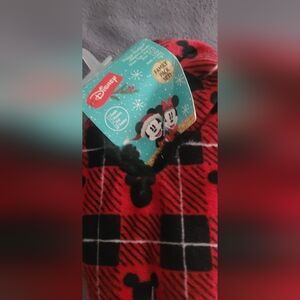 Disney Mickey and Minnie Red Plaid Blanket